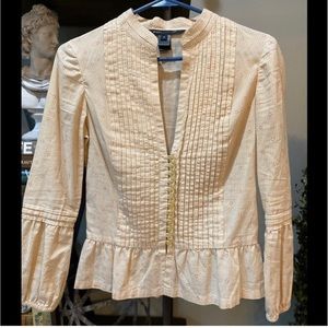 Marc Jacobs Peplum Button Down Blouse Pink Peach 2